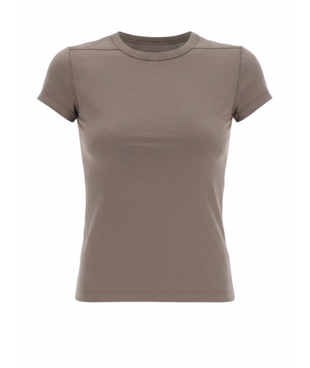 RICK OWENS Серая хлопковая футболка, фото 1