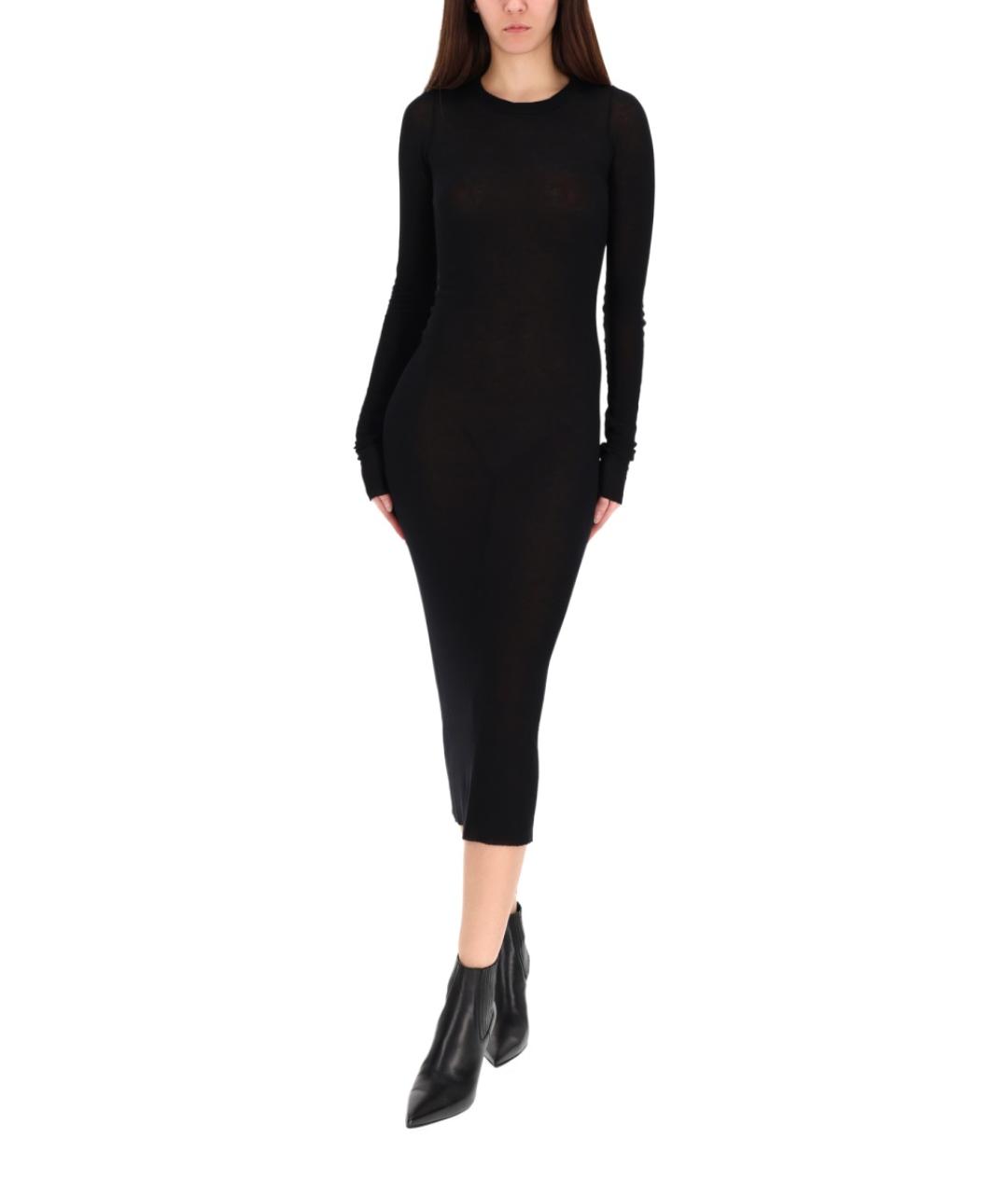 RICK OWENS Черное вискозное повседневное платье, фото 2