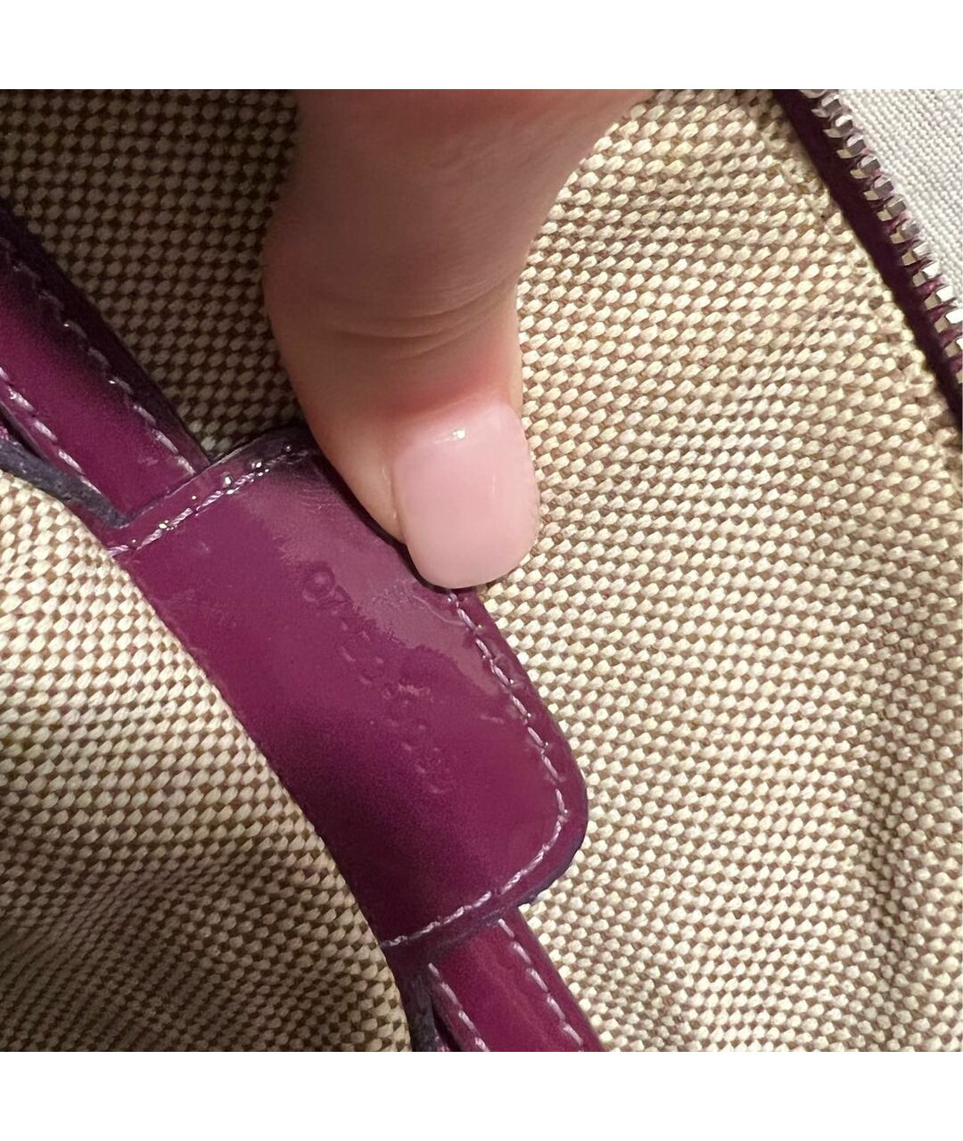 CHRISTIAN DIOR PRE-OWNED Фиолетовая сумка тоут из лакированной кожи, фото 7