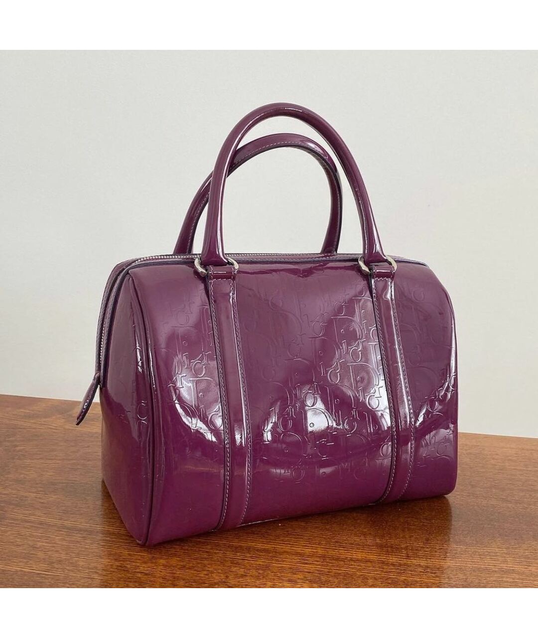 CHRISTIAN DIOR PRE-OWNED Фиолетовая сумка тоут из лакированной кожи, фото 3