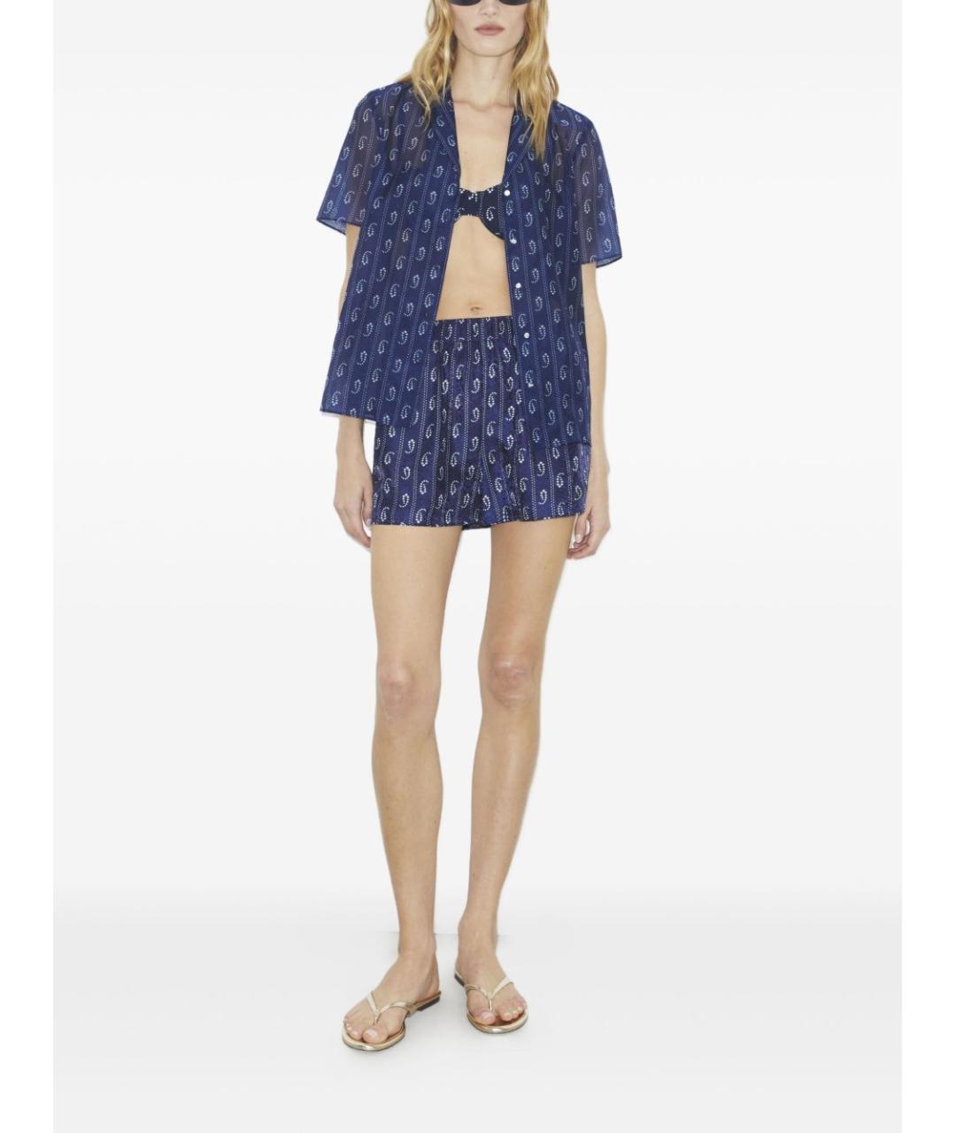 TORY BURCH Синие вискозные шорты, фото 5