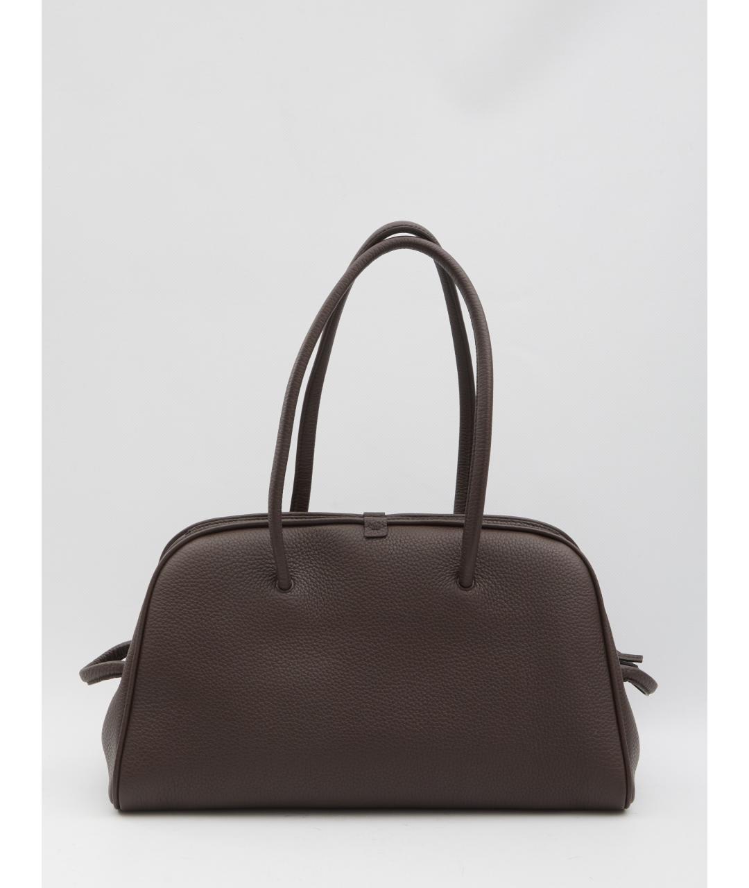 JACQUEMUS Коричневая кожаная сумка тоут, фото 2