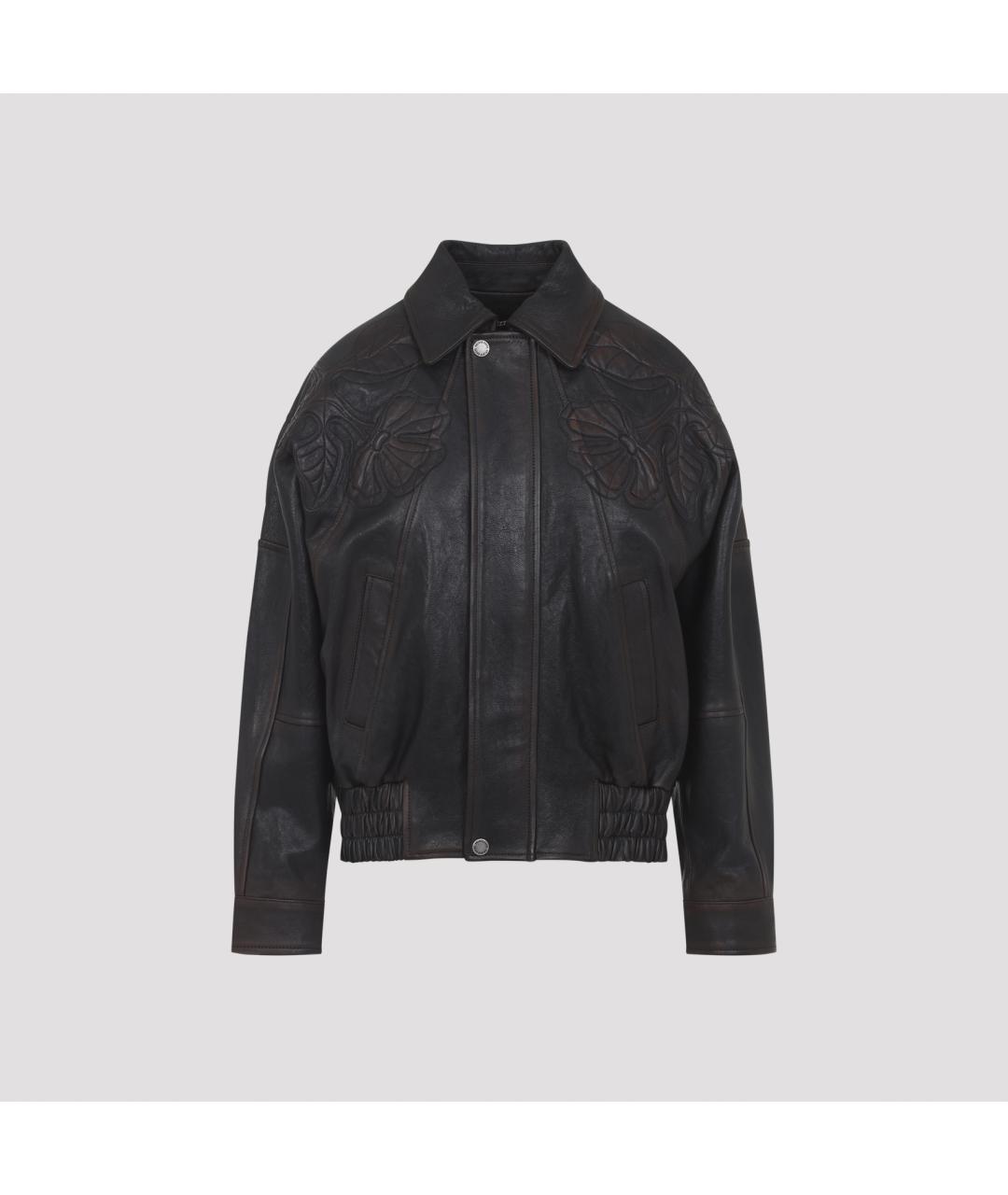 GOLDEN GOOSE DELUXE BRAND Черная кожаная куртка, фото 3