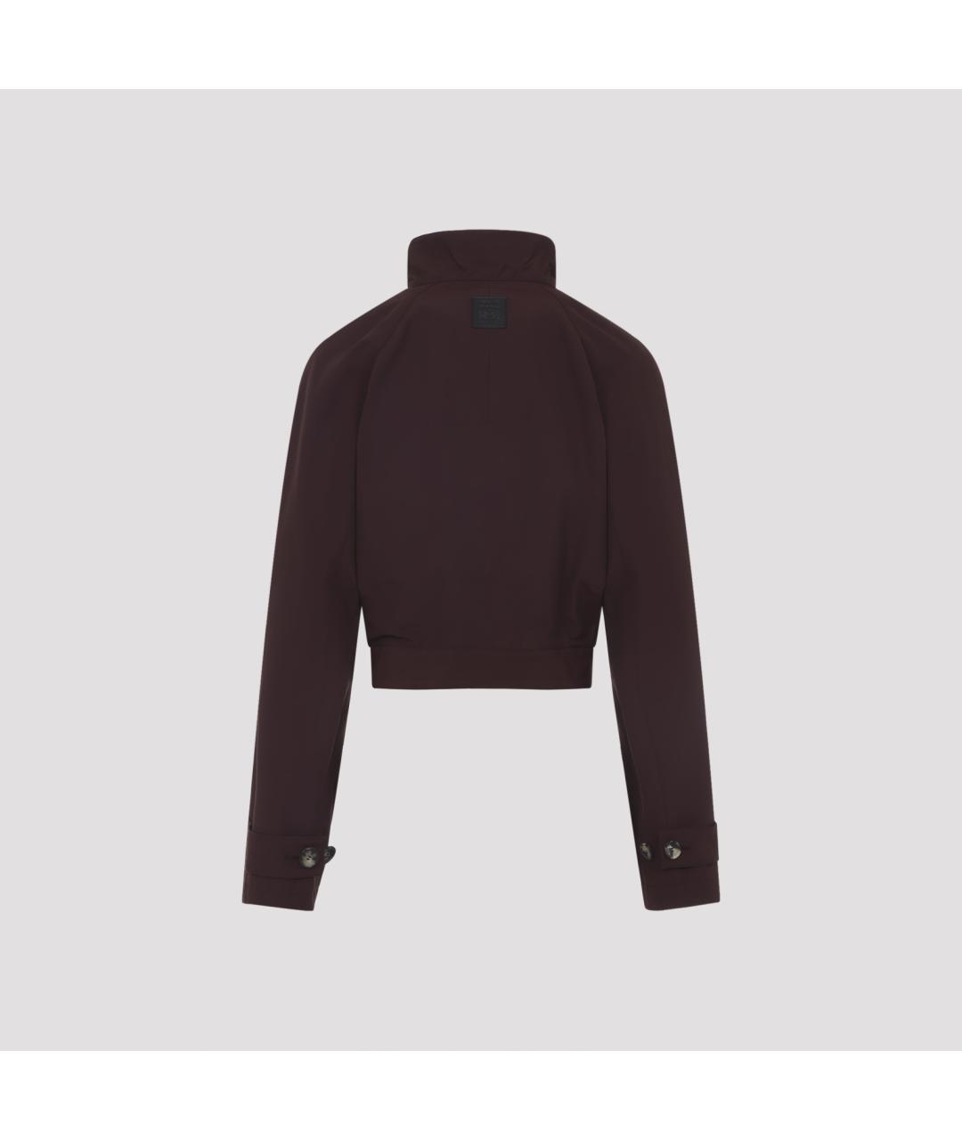 LOEWE Бордовый хлопковый тренч/плащ, фото 2