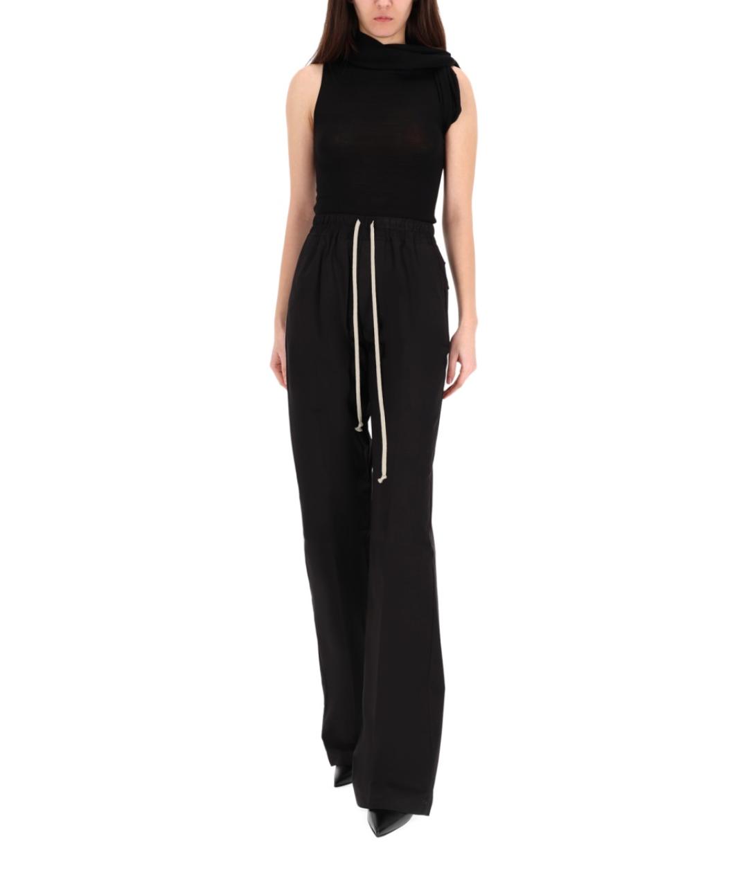 RICK OWENS Черная шерстяная майка, фото 3