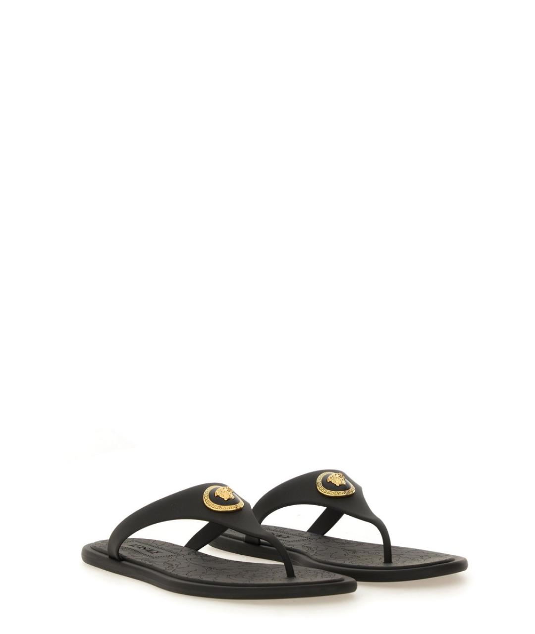 VERSACE Черные шлепанцы, фото 2
