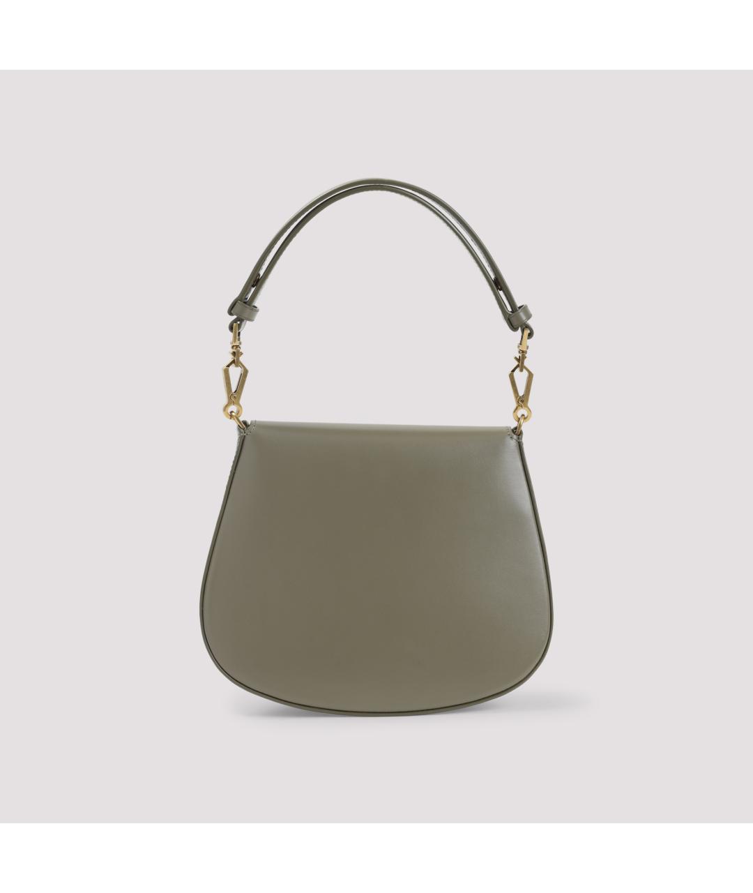 SAINT LAURENT Зеленая кожаная сумка через плечо, фото 5