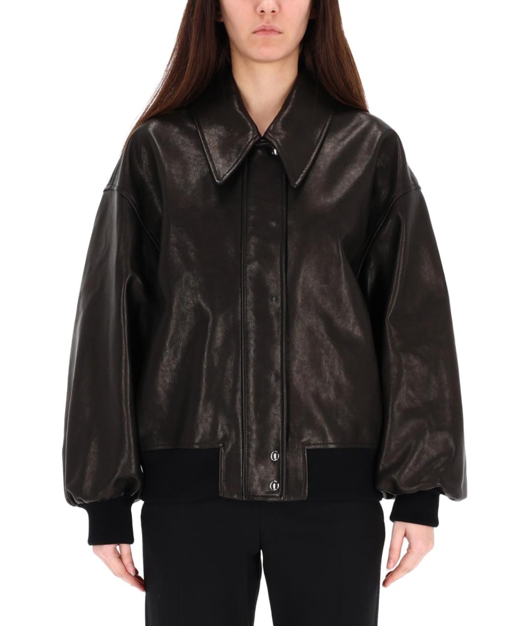 KHAITE Черная кожаная куртка, фото 5