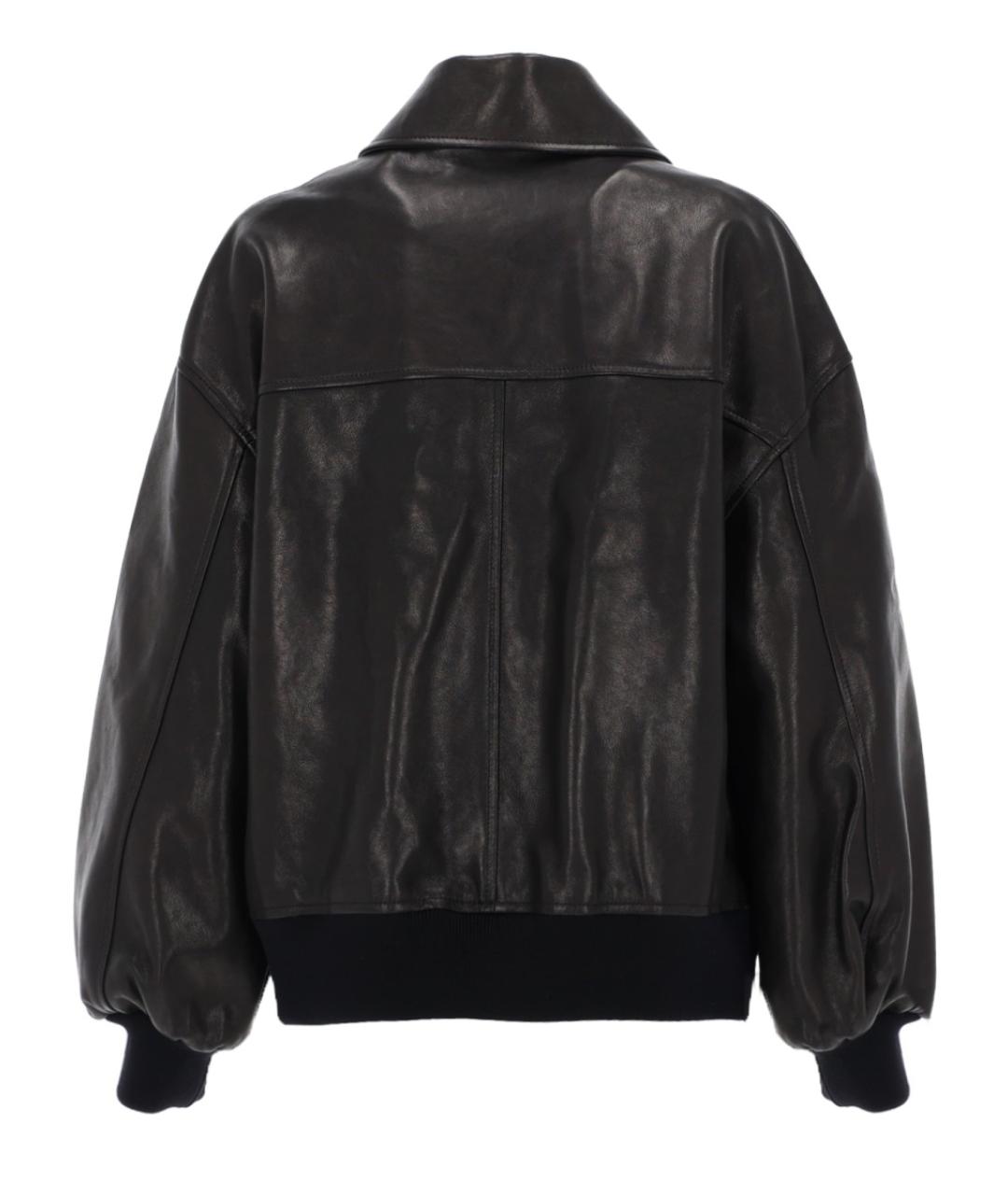 KHAITE Черная кожаная куртка, фото 4