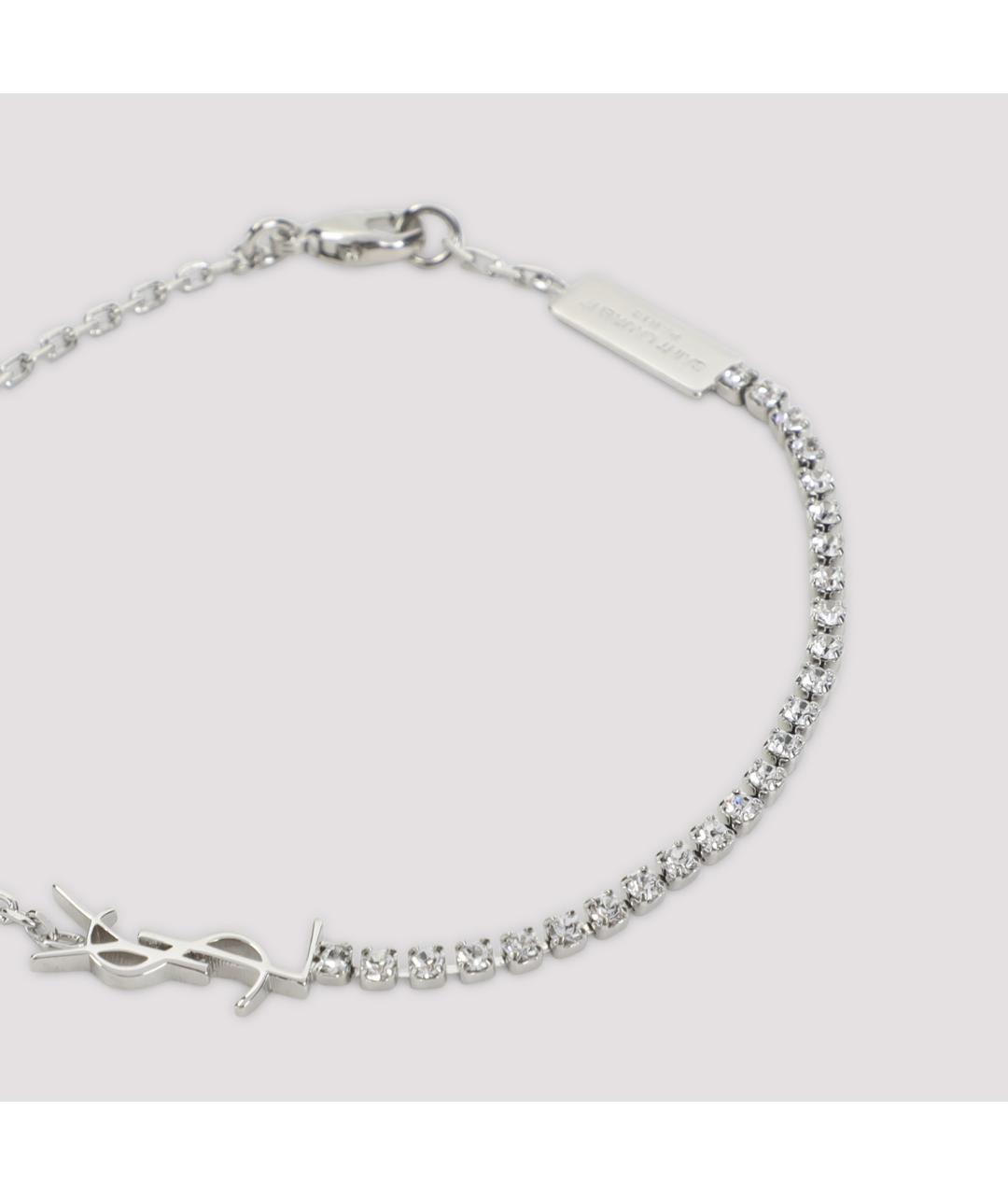 SAINT LAURENT Серебрянный металлический браслет, фото 3