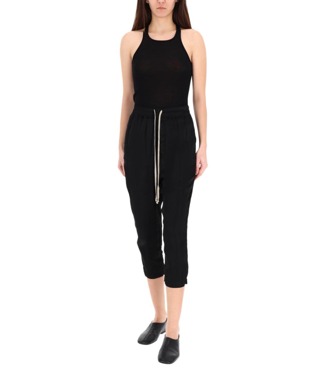 RICK OWENS Черная хлопковая майка, фото 2