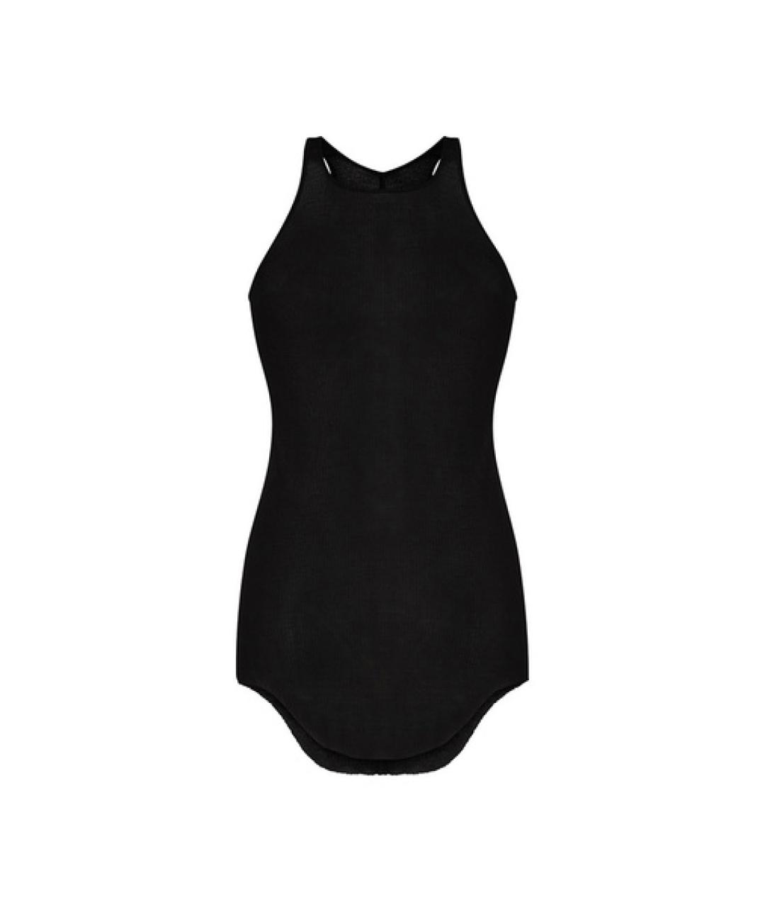 RICK OWENS Черная хлопковая майка, фото 1