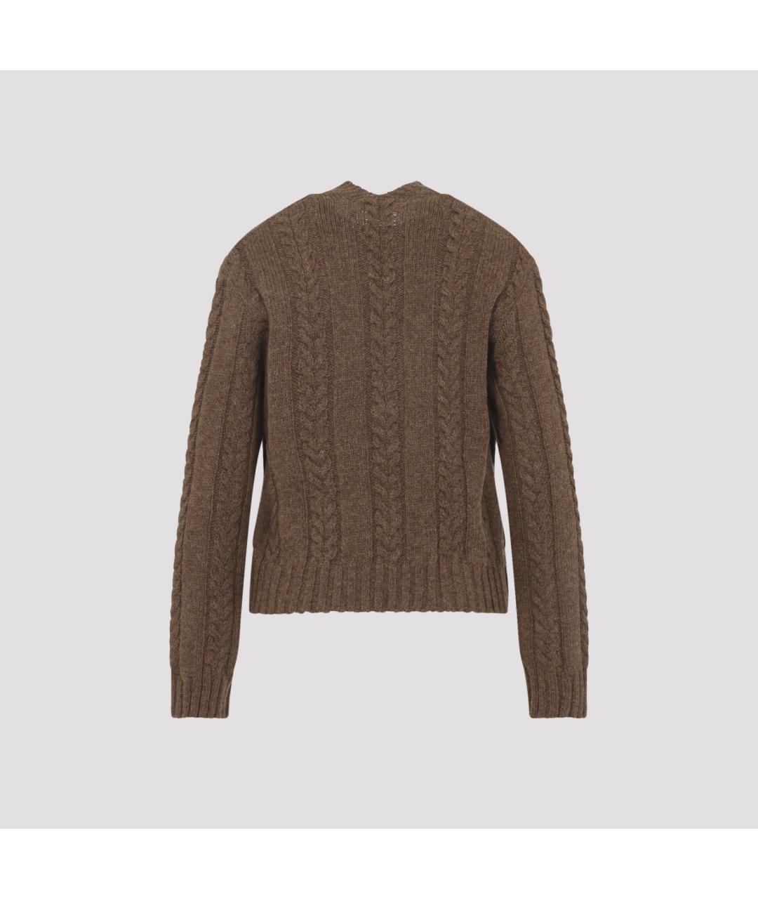 LOEWE Коричневый кожаный джемпер / свитер, фото 3