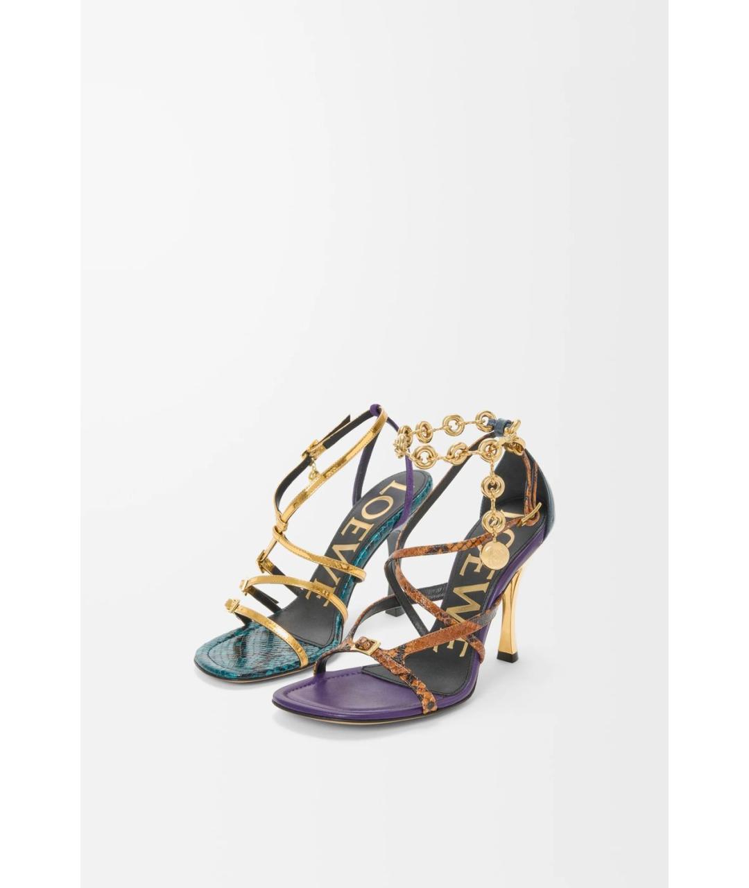 LOEWE Мульти кожаные босоножки, фото 2