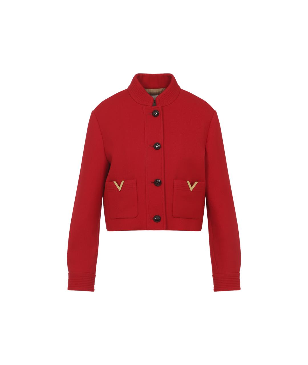 VALENTINO Красная шерстяная куртка, фото 1