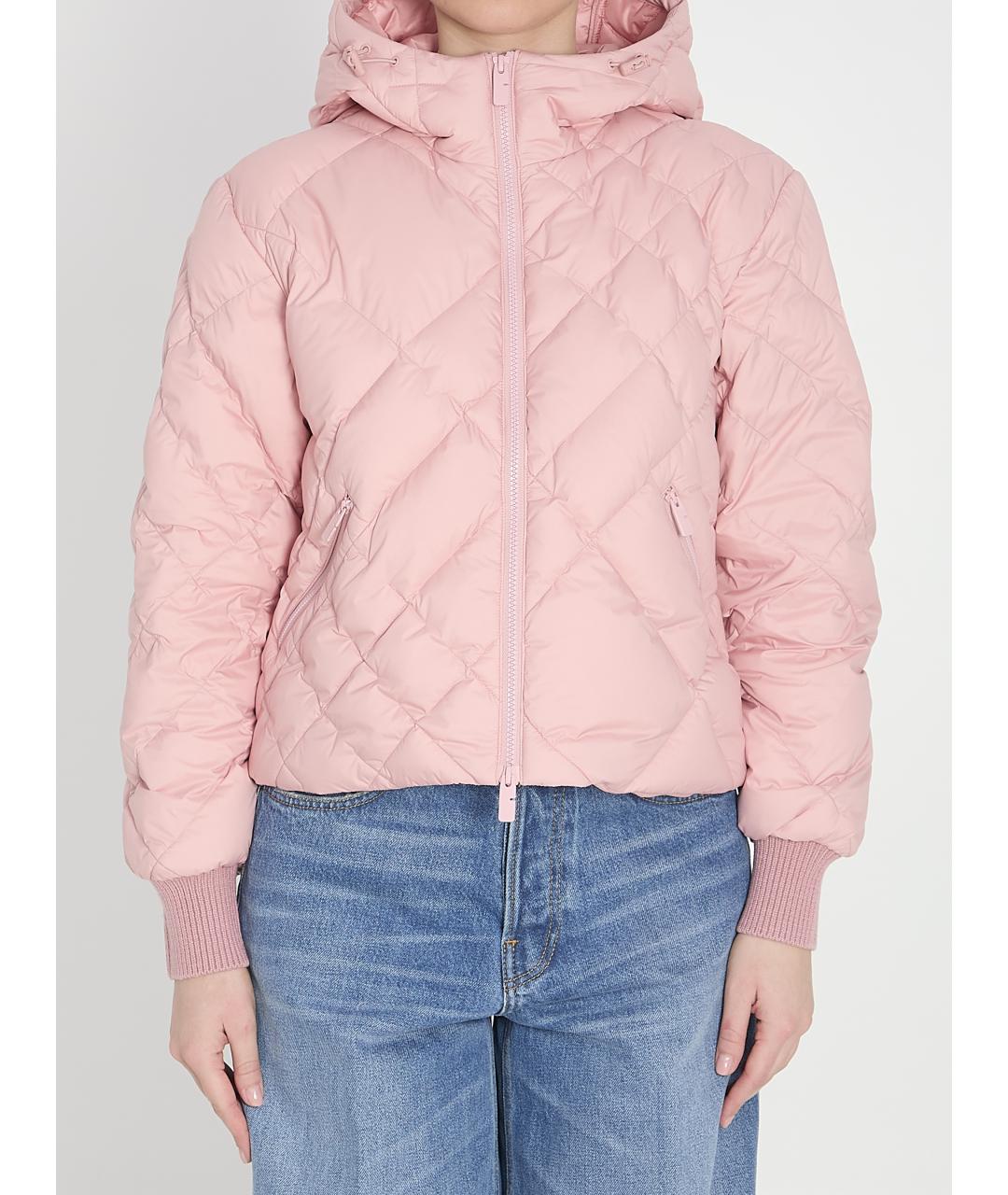 BURBERRY Розовая полиамидовая куртка, фото 4