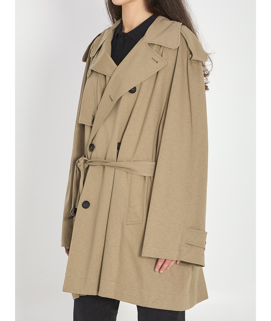 BALENCIAGA Бежевый хлопковый тренч/плащ, фото 4