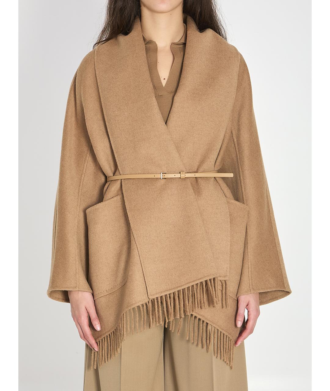 MAX MARA Бежевое шерстяное пальто, фото 2