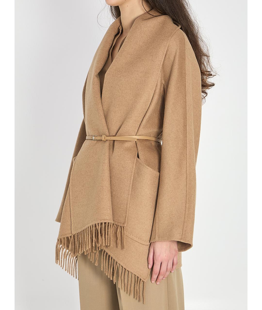 MAX MARA Бежевое шерстяное пальто, фото 3