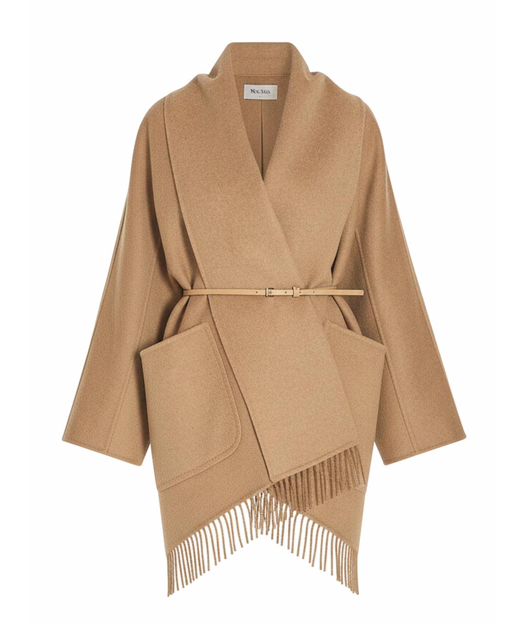 MAX MARA Бежевое шерстяное пальто, фото 1