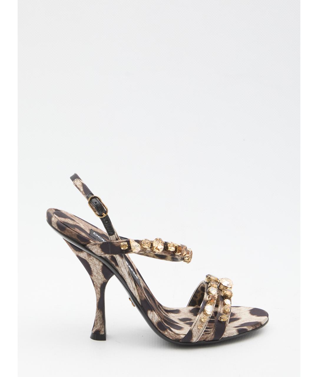DOLCE&GABBANA Мульти текстильные босоножки, фото 2
