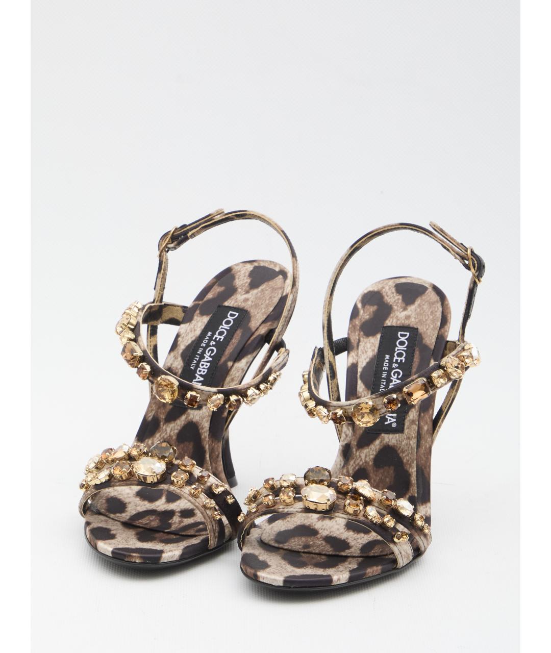 DOLCE&GABBANA Мульти текстильные босоножки, фото 3