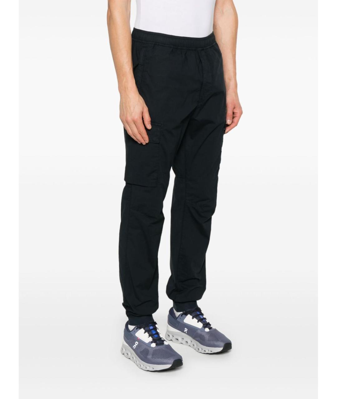 STONE ISLAND Синие хлопковые повседневные брюки, фото 2