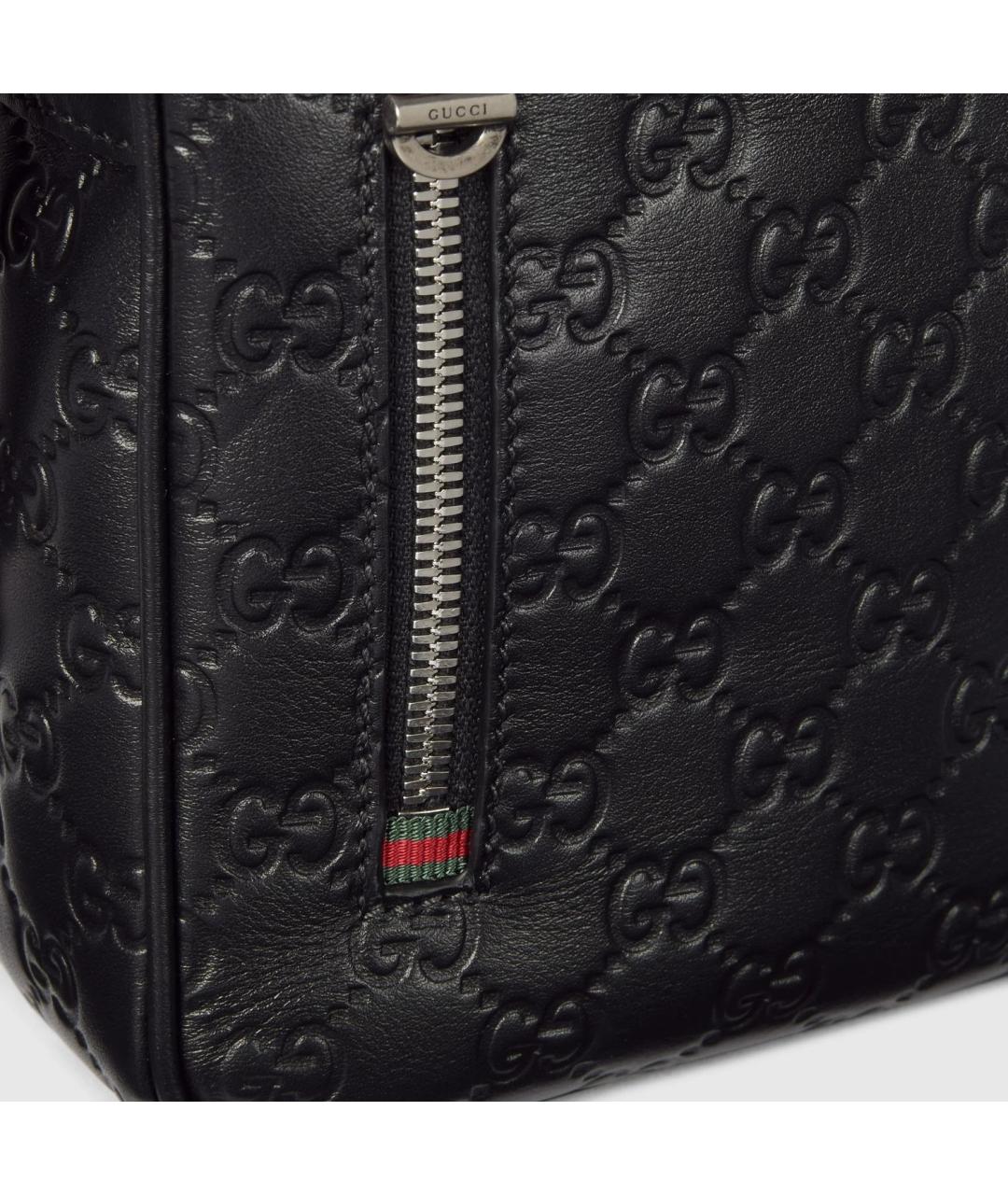 GUCCI Черная кожаная сумка на плечо, фото 3