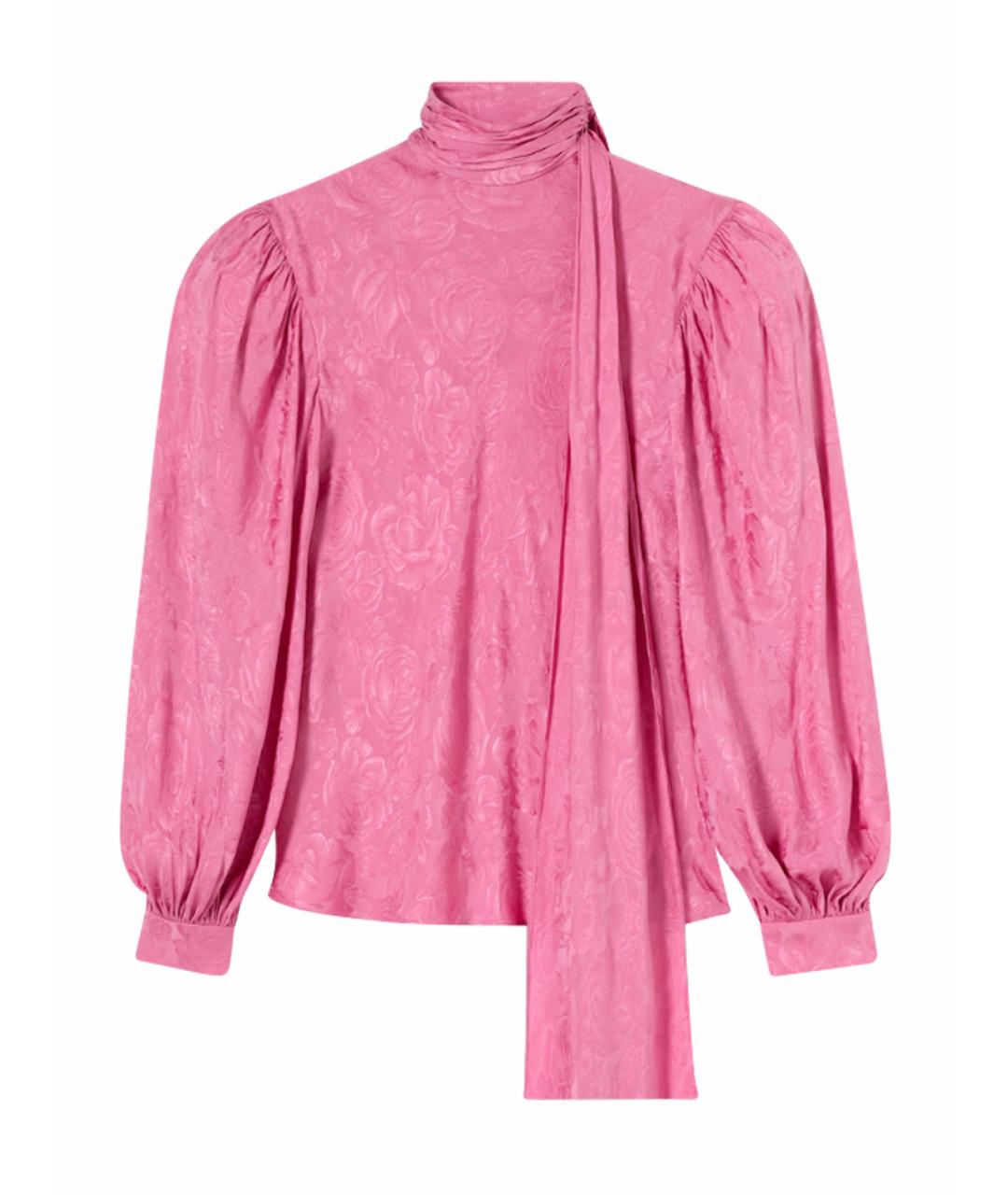 GUCCI Розовая шелковая блузы, фото 1
