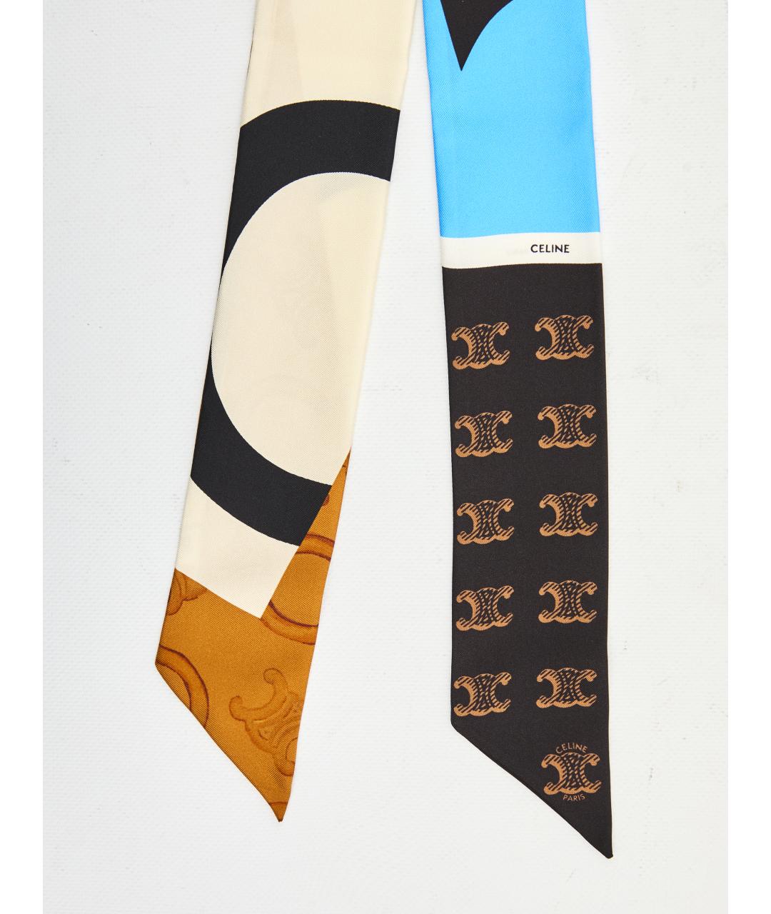 CELINE Мульти шелковый шарф, фото 2