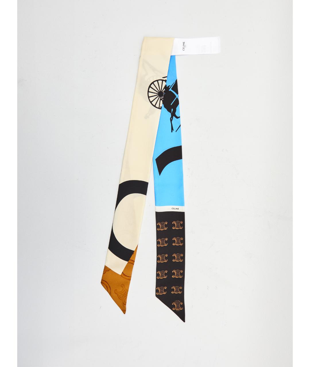 CELINE Мульти шелковый шарф, фото 3