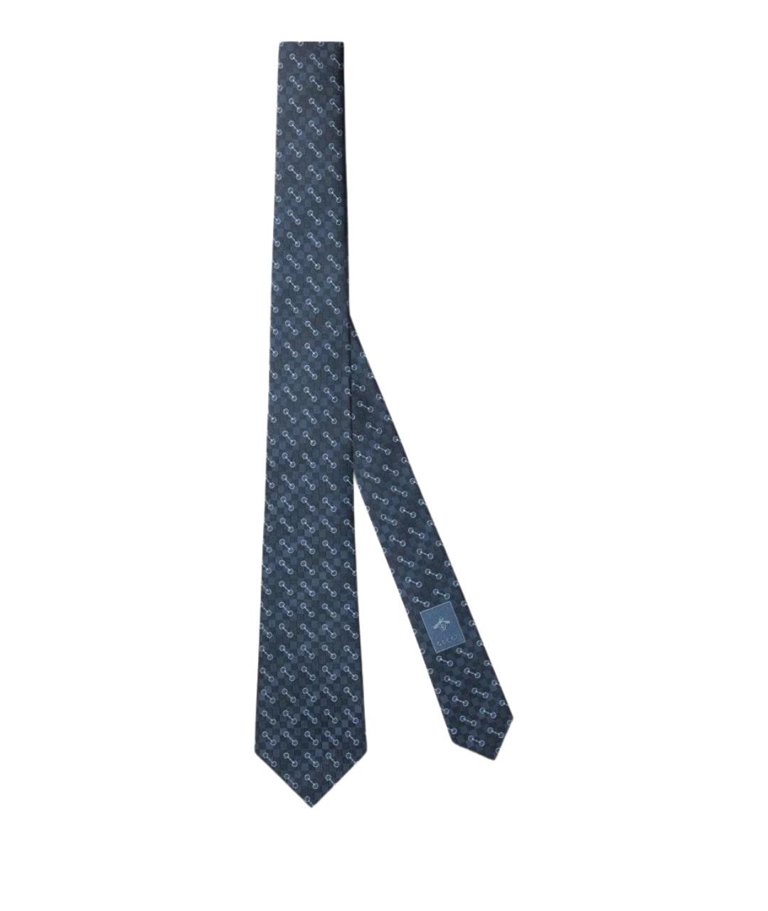 GUCCI Синий шелковый галстук, фото 1