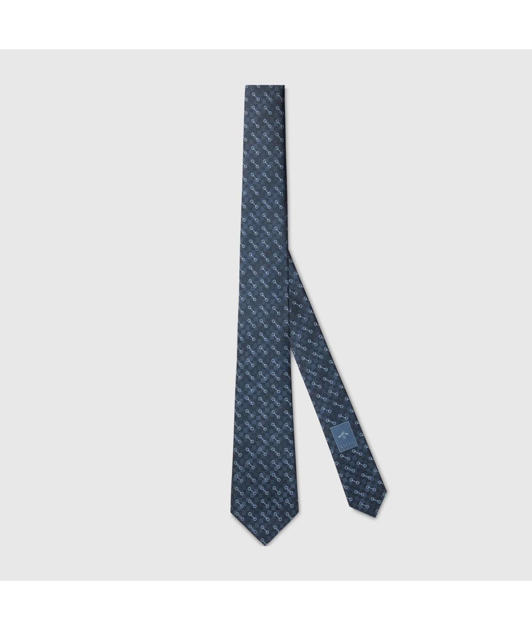 GUCCI Синий шелковый галстук, фото 3