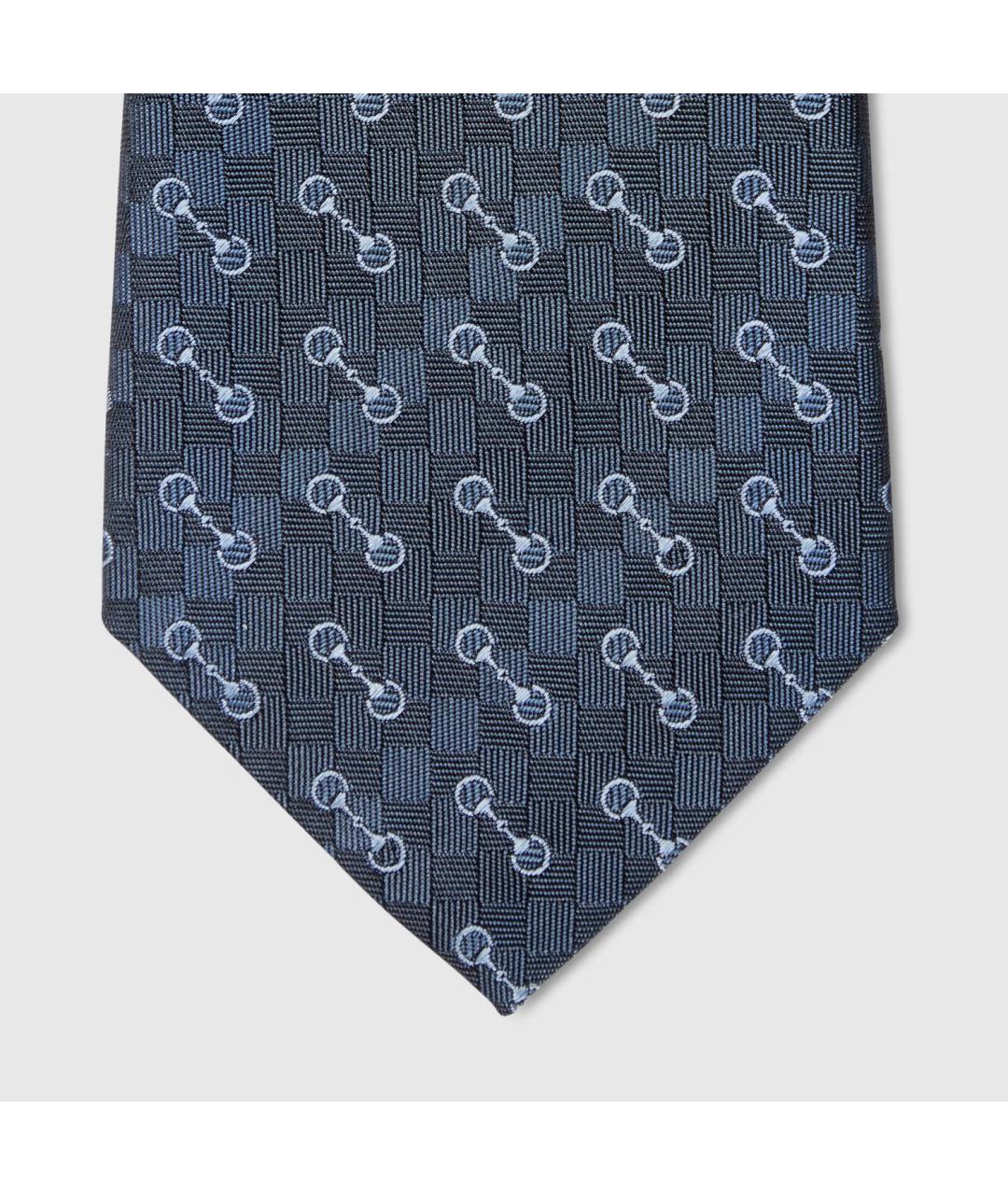 GUCCI Синий шелковый галстук, фото 2
