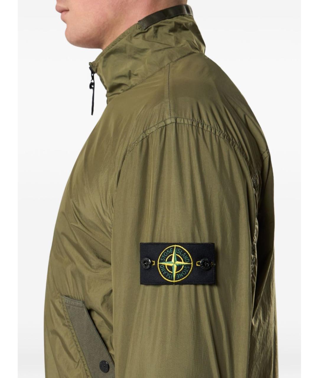 STONE ISLAND Зеленая полиамидовая куртка, фото 2