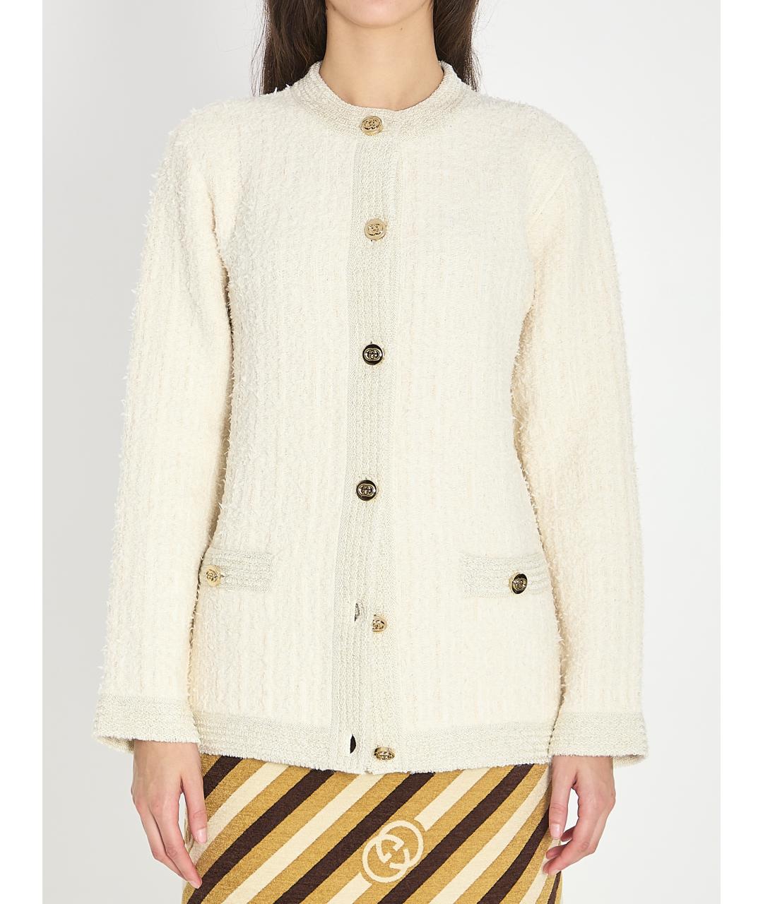 GUCCI Бежевый шерстяной кардиган, фото 2