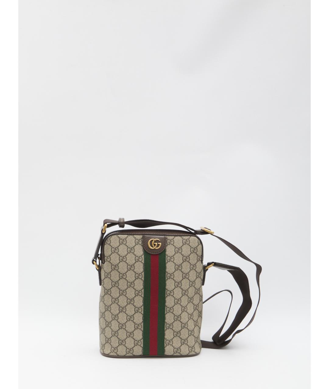 GUCCI Бежевая сумка на плечо из искусственной кожи, фото 4