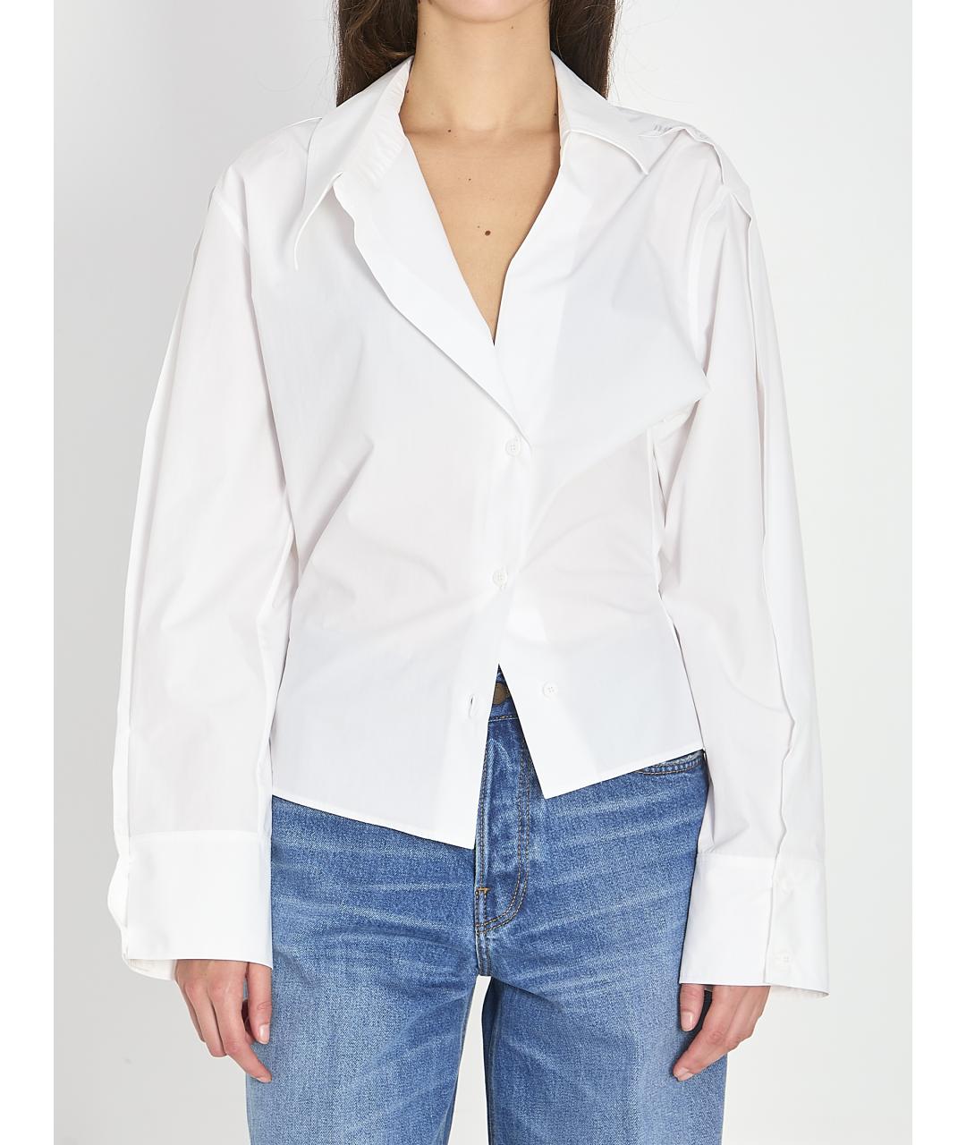 THE ATTICO Белая хлопковая рубашка, фото 4