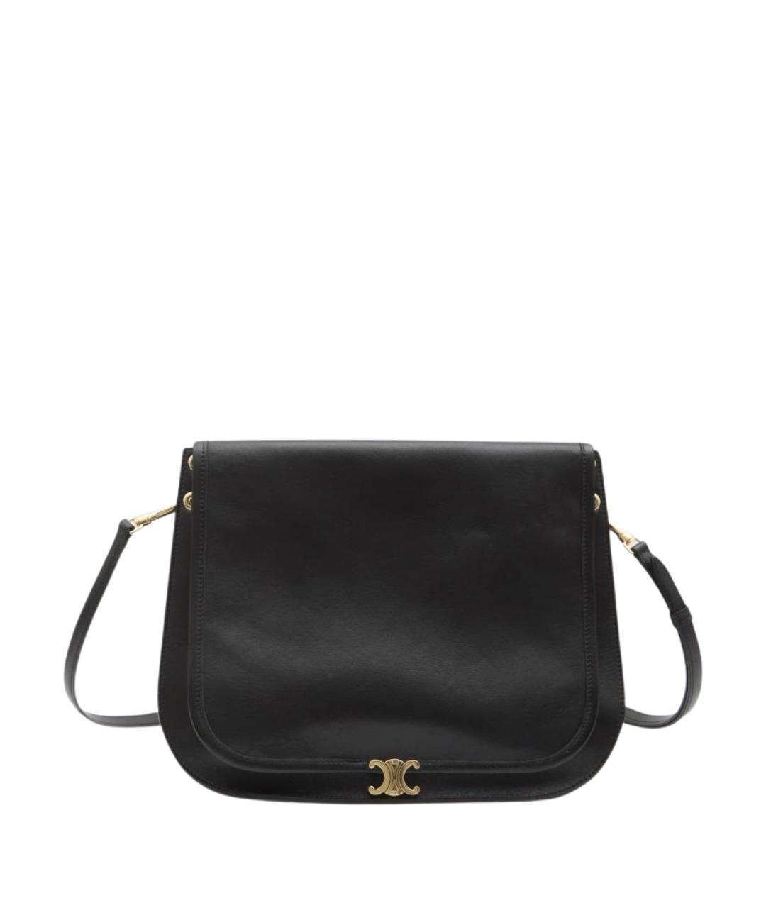 CELINE Черная кожаная сумка через плечо, фото 1