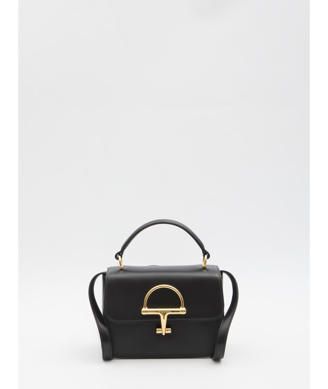 GUCCI Черная кожаная сумка с короткими ручками, фото 2