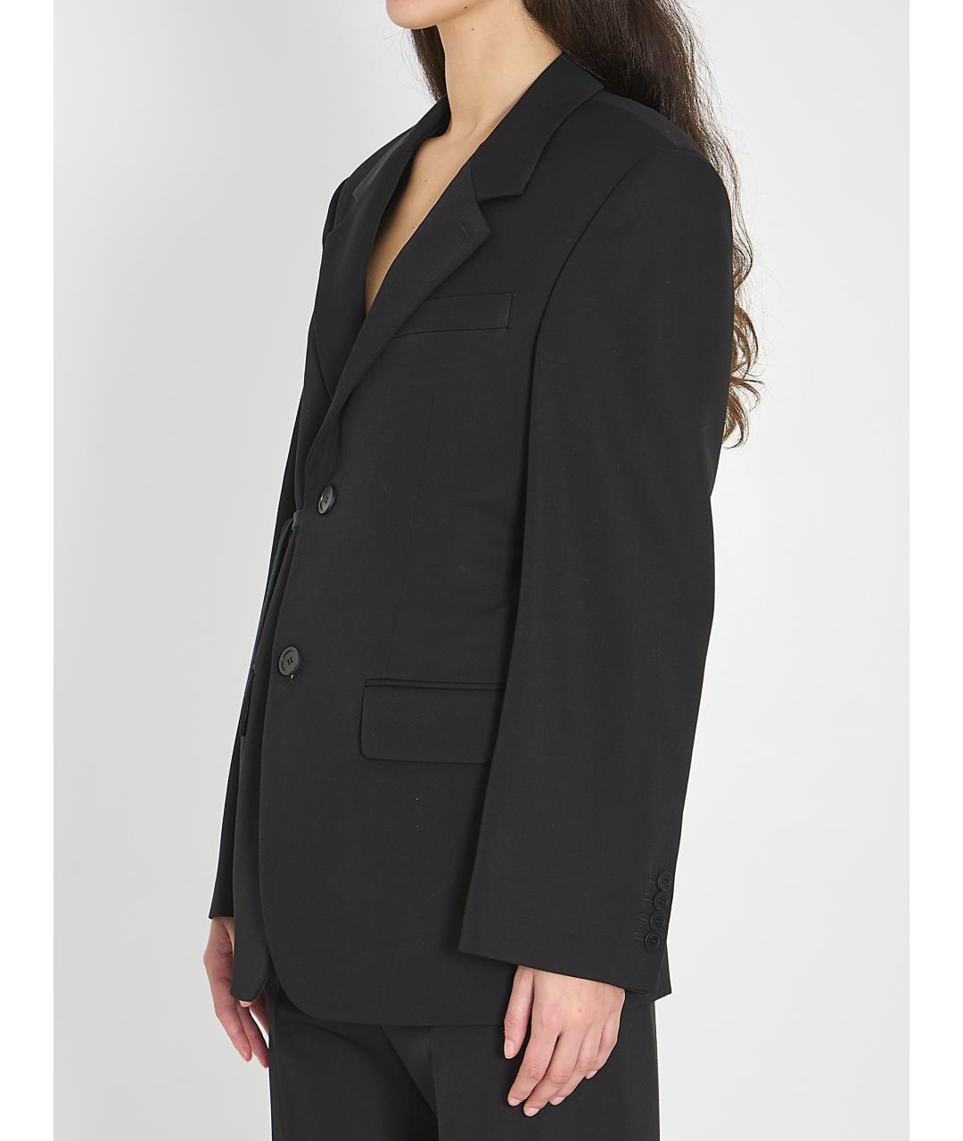 BALENCIAGA Черный шерстяной жакет/пиджак, фото 2