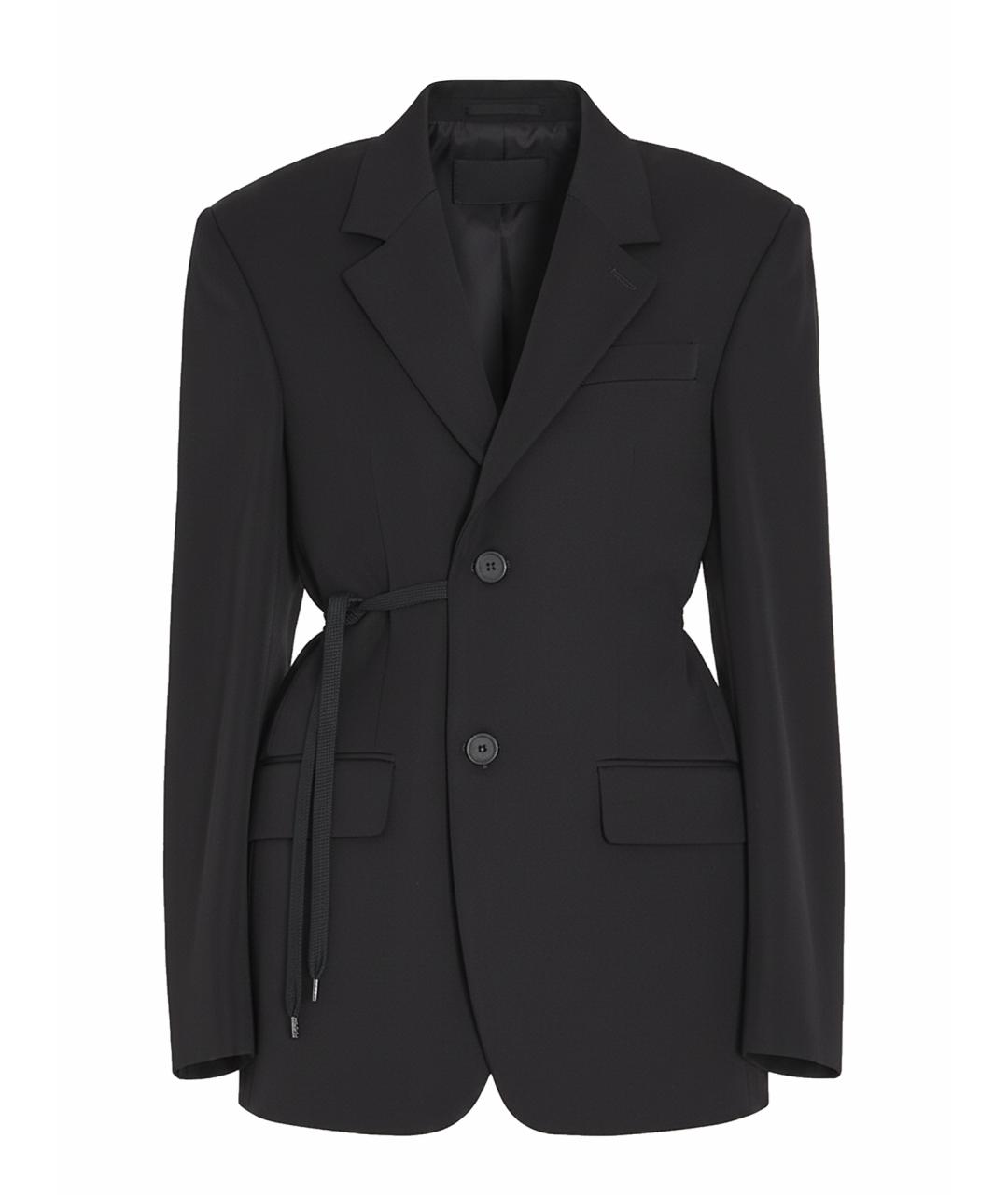 BALENCIAGA Черный шерстяной жакет/пиджак, фото 1