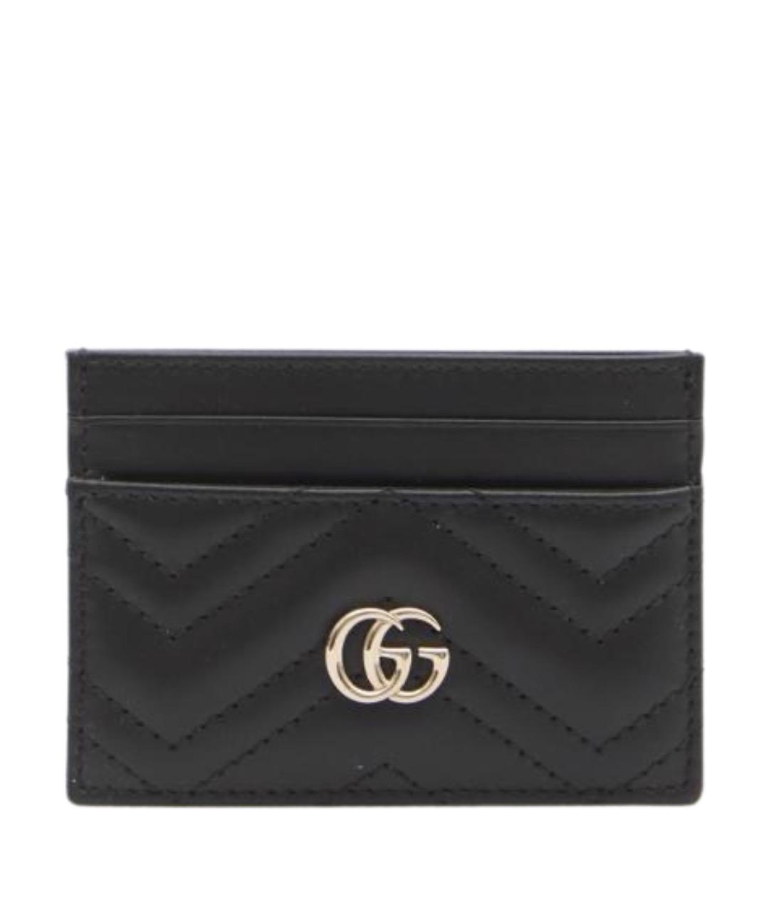 GUCCI Черный кожаный кардхолдер, фото 1