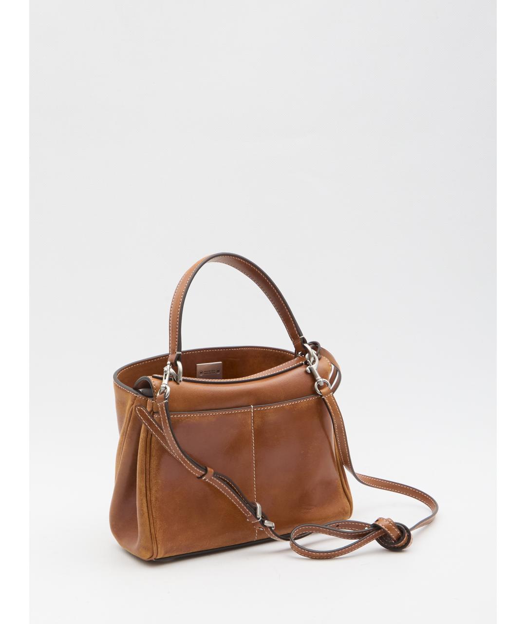 BALENCIAGA Коричневая кожаная сумка тоут, фото 4