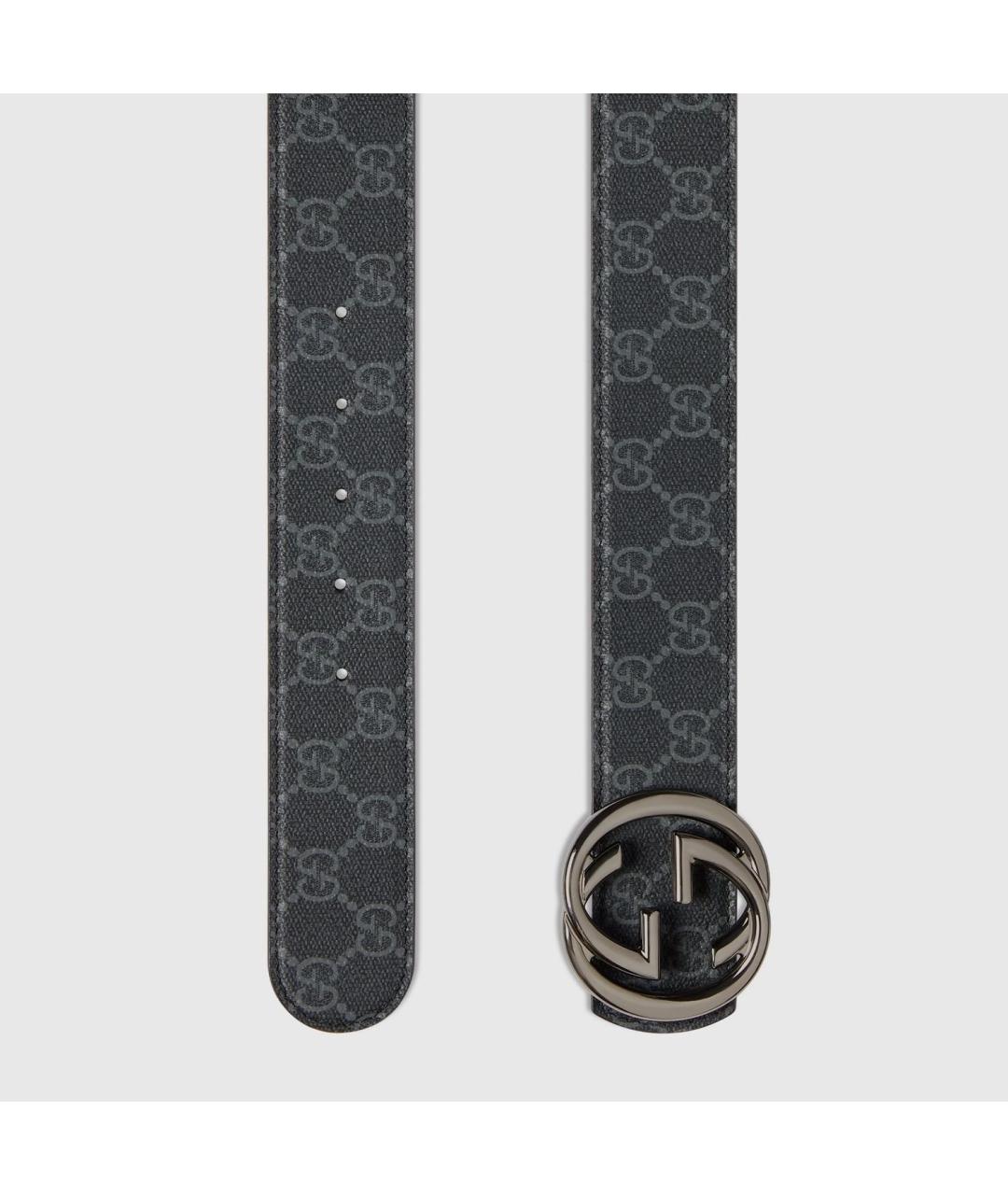 GUCCI Черный кожаный ремень, фото 3