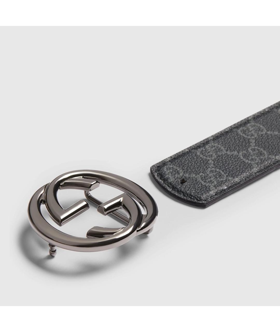 GUCCI Черный кожаный ремень, фото 4