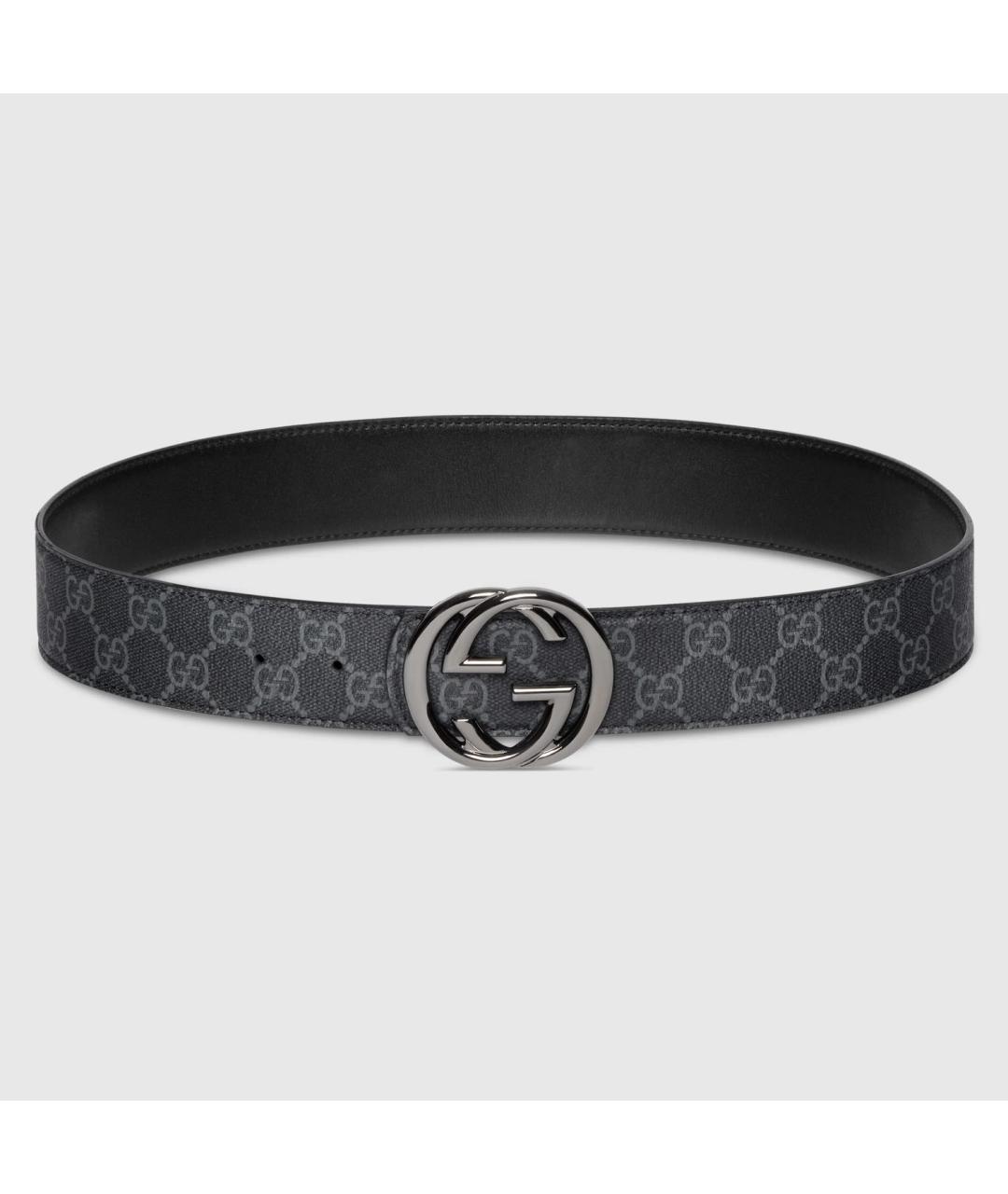 GUCCI Черный кожаный ремень, фото 2