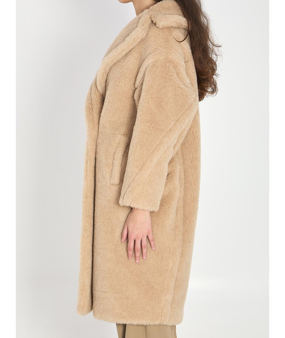 MAX MARA Бежевое шерстяное пальто, фото 3