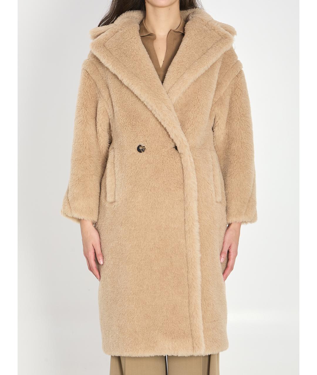 MAX MARA Бежевое шерстяное пальто, фото 4