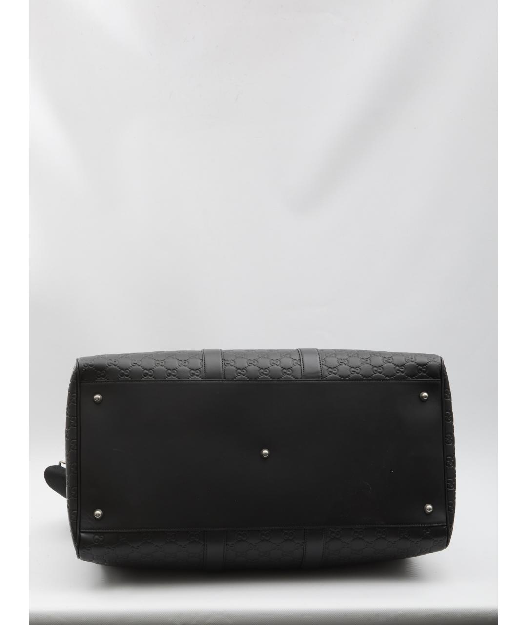 GUCCI Черная кожаная дорожная/спортивная сумка, фото 5